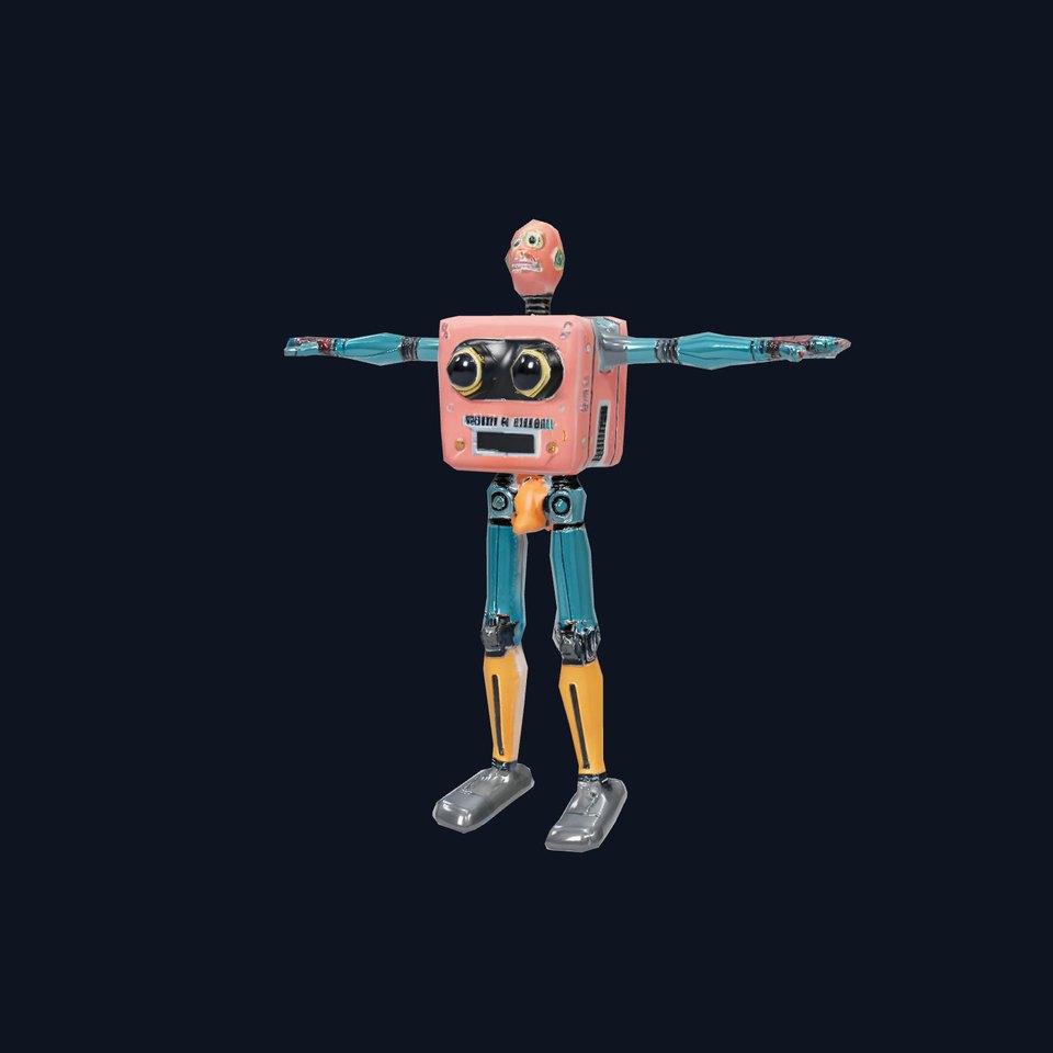 Retro Toy Robot model pack